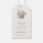 Elegant bloemenboeket dank cadeaulabel (Voorkant)