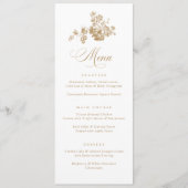  Elegant Bloemenboeket in een Mand Bruiloft Menu (Voorkant)