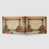Elegant bloemenbruiloft gastenboek (Volledig)