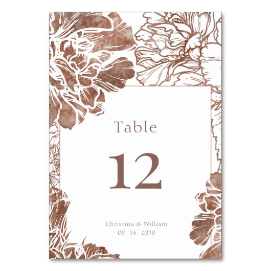 Elegant  bloemenbruiloft kaart (Achterkant)