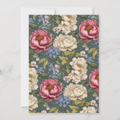 Elegant bloemenbruiloft kaart (Achterkant)