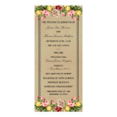 Elegant  bloemenbruiloft programma (Voorkant)