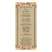 Elegant  bloemenbruiloft programma (Achterkant)