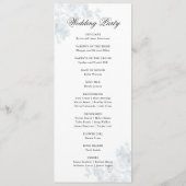 Elegant  bloemenbruiloft programmakaart (Achterkant)