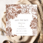 Elegant bloemenbruiloft save the date