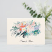 Elegant Bloemend Modern Bloemboeket Bedankkaart (Staand voorkant)