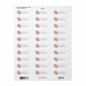 Elegant Bloemend Retouradreslabel Etiket (Full Sheet)