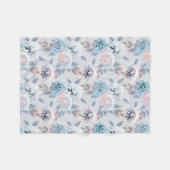 Elegant bloemend retro patroon. fleece deken (Voorkant (Horizontaal))