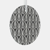 Elegant bloemendamast, naadloos art nouveau-patroo glas ornament (Voorkant Rechts)