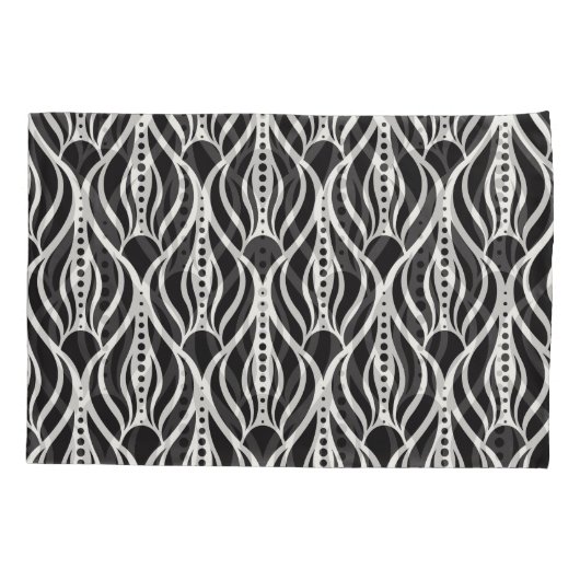 Elegant bloemendamast, naadloos art nouveau-patroo kussensloop (Achterkant)