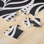 Elegant bloemendamast, naadloos art nouveau-patroo legpuzzel (Zijkant)