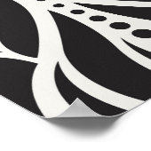 Elegant bloemendamast, naadloos art nouveau-patroo poster (Hoek)