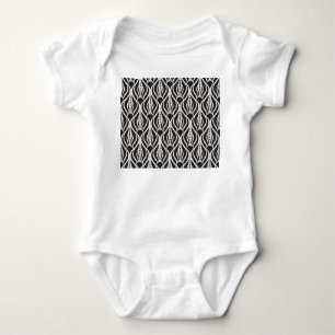 Elegant bloemendamast, naadloos art nouveau-patroo romper