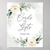 Elegant bloemendecoratie Kaarten en cadeaus Poster (Voorkant)