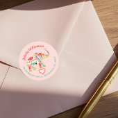 Elegant bloemendecoratief  olifantadres ronde sticker