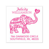 Elegant bloemendecoratief  olifantenhart  zelfinktende stempel (Design)