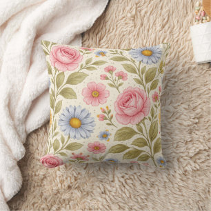 Elegant Bloemendesign   Botanisch Bloempatroon Kussen