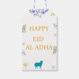 Elegant Bloemendesign Eid al-Adha Cadeaulabel