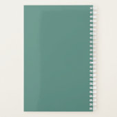 Elegant Bloemendesign – Marineblauw, Roze & Beige Planner (Achterkant)