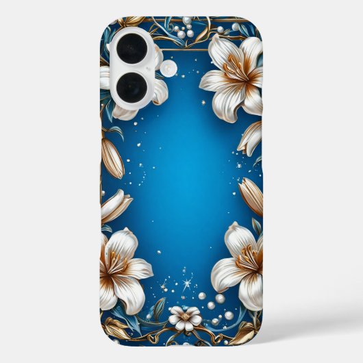 Elegant Bloemendesign met Witte Lelies Case-Mate iPhone Case (Achterkant)