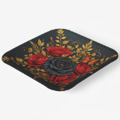 Elegant Bloemendesign Papieren Bordje (Gebogen)