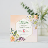 Elegant Bloemendesign  Save The Date (Staand voorkant)