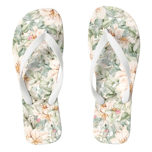 elegant bloemendesign teenslippers (Voetbed)