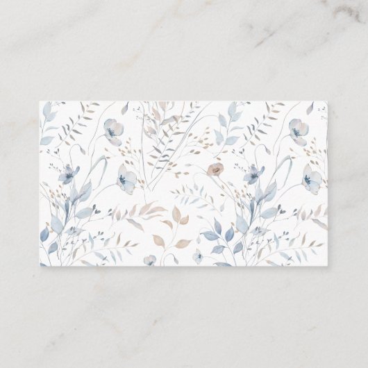 Elegant bloemendetail informatiekaartje (Achterkant)