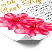 Elegant Bloemendicht Teken voor Rouwplechtigheid Poster (Hoek)