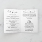 Elegant Bloemendodenherinnering Foto Vouwprogramma Programma (Binnen)