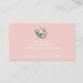 Elegant Bloemenfotografie Camera Visitekaartje (Achterkant)