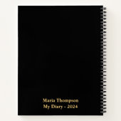 Elegant Bloemengids met Persoonlijke Naam Notitieb Notitieboek (Achterkant)