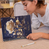 Elegant Bloemengids met Persoonlijke Naam Notitieb Notitieboek