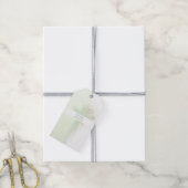 Elegant bloemengloeiend kruis cadeaulabel (Met Touw)