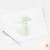Elegant bloemengloeiend kruis ronde sticker (Envelop)