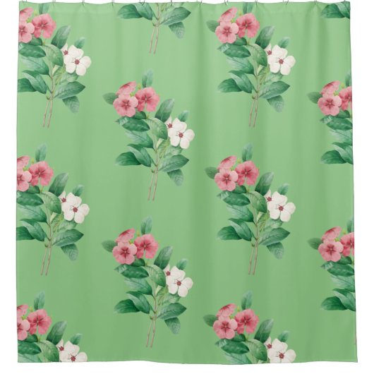 Elegant bloemengordijn voor de douche douchegordijn (Voorkant)