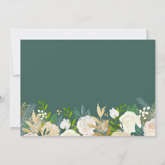 Elegant Bloemengroen Afstudeerfeest Kaart