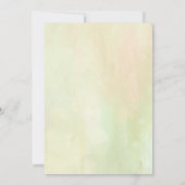 Elegant bloemengroen rustiek waterverf bruiloft kaart (Achterkant)