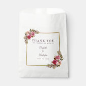 Elegant bloemengroen Waterverf chique bruiloft Fa Bedankzakje (Voorkant)