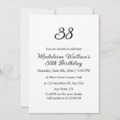 Elegant bloemengroen waterverf verjaardagsfeestje kaart (Achterkant)