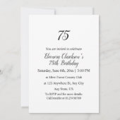 Elegant bloemengroen waterverf verjaardagsfeestje kaart (Achterkant)