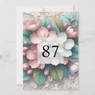 Elegant bloemengroen waterverf verjaardagsfeestje kaart