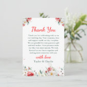 Elegant bloemengroen Winter bruiloft Bedankkaart (Staand voorkant)