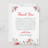 Elegant bloemengroen Winter bruiloft Bedankkaart (Voorkant)