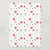 Elegant bloemengroen Winter bruiloft Menu (Achterkant)