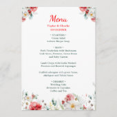 Elegant bloemengroen Winter bruiloft Menu (Voorkant)