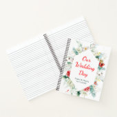 Elegant Bloemengroen Winter Bruiloft Planner Notitieboek (Binnen)