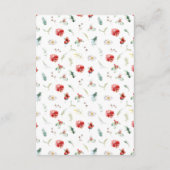 Elegant bloemengroen Winter bruiloft receptie Informatiekaartje (Achterkant)