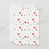 Elegant bloemengroen Winter bruiloft RSVP Kaartje (Achterkant)