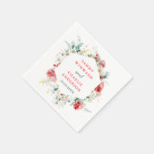 Elegant bloemengroen Winter bruiloft Servet (Hoek)